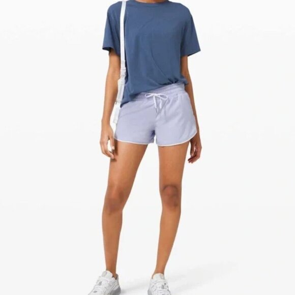 lululemon athletica Pants - Lululemon Choose a Side Short Reversible Serene Blue White size 14